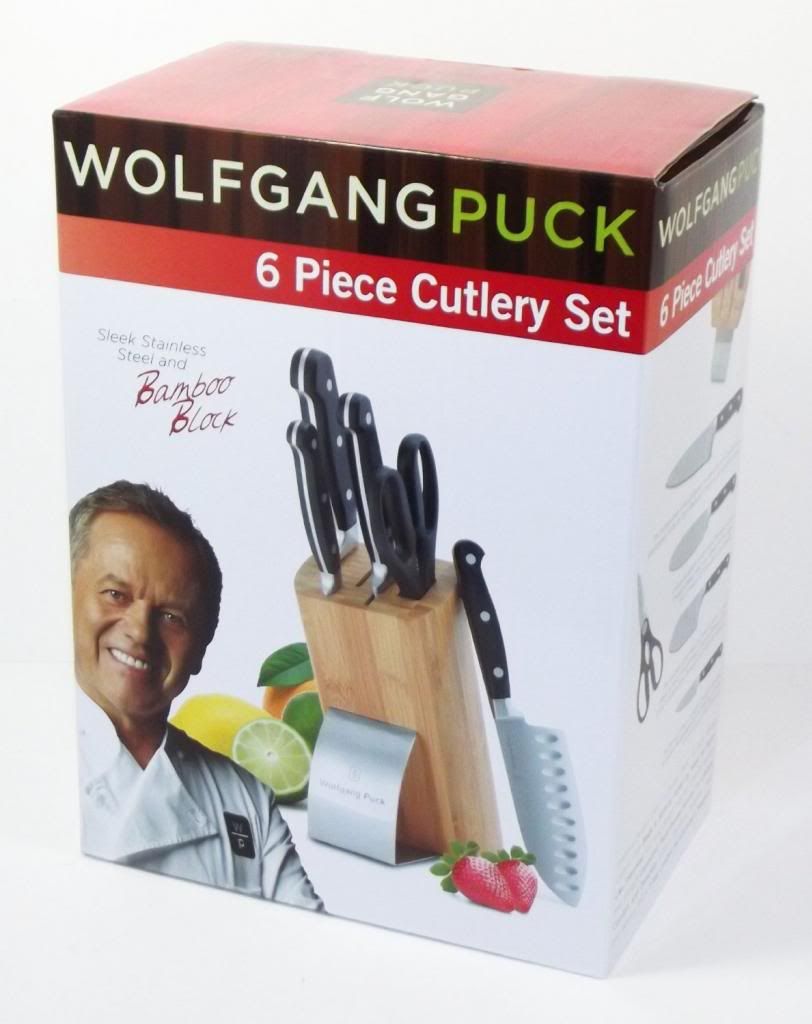 Wolfgang Puck Carbon Steel Cutlery Knife Set & Stainless Steel/Bamboo